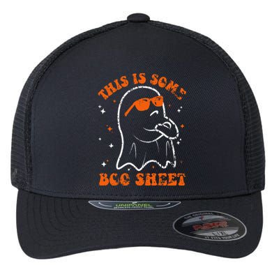 Funny Ghost Halloween Costume Retro Spooky and Hilarious! Flexfit Unipanel Trucker Cap