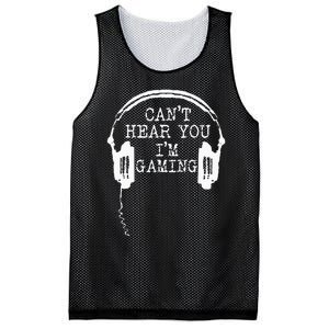 Funny Gamer Headset I Cant Hear You Im Gaming Mesh Reversible Basketball Jersey Tank