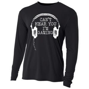 Funny Gamer Headset I Cant Hear You Im Gaming Cooling Performance Long Sleeve Crew