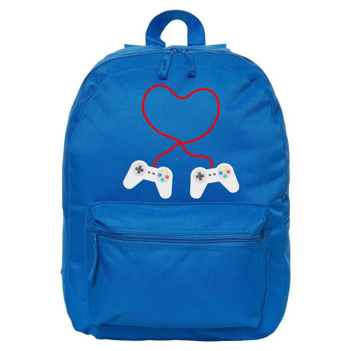 Funny Gamer Heart Design Cool Valentine's Day Video Games Cute Gift 16 in Basic Backpack