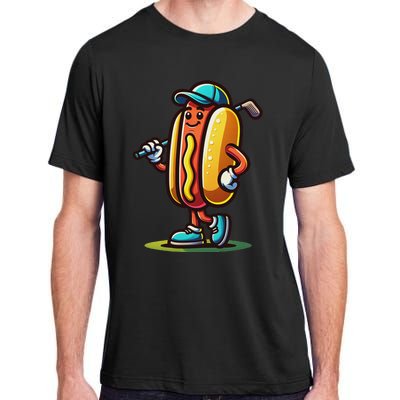 Funny Golf Hot Dog Adult ChromaSoft Performance T-Shirt