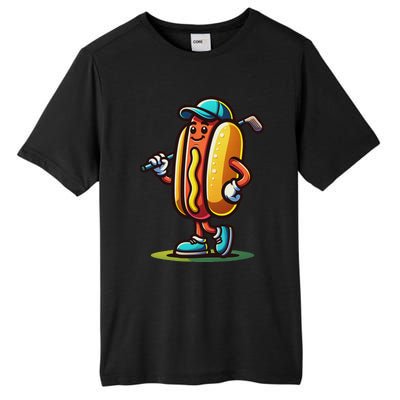 Funny Golf Hot Dog Tall Fusion ChromaSoft Performance T-Shirt