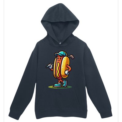 Funny Golf Hot Dog Urban Pullover Hoodie