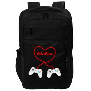 Funny Gamer Heart Design Cool Valentine's Day Video Games Great Gift Impact Tech Backpack