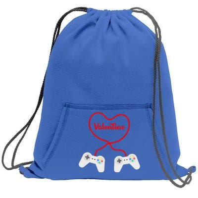 Funny Gamer Heart Design Cool Valentine's Day Video Games Great Gift Sweatshirt Cinch Pack Bag