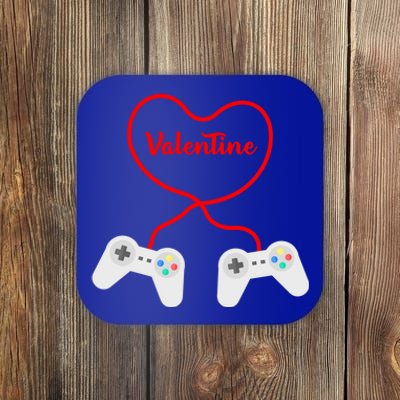 Funny Gamer Heart Design Cool Valentine's Day Video Games Great Gift Coaster