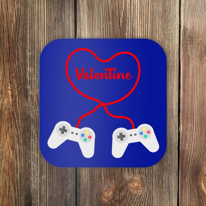 Funny Gamer Heart Design Cool Valentine's Day Video Games Great Gift Coaster