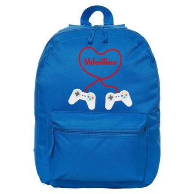 Funny Gamer Heart Design Cool Valentine's Day Video Games Great Gift 16 in Basic Backpack