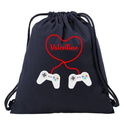 Funny Gamer Heart Design Cool Valentine's Day Video Games Great Gift Drawstring Bag