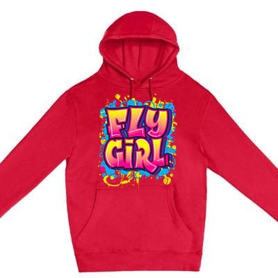 Fly Girl Hip Hop 80s 90s Dance Bgirl Urban Graffiti Style Premium Pullover Hoodie