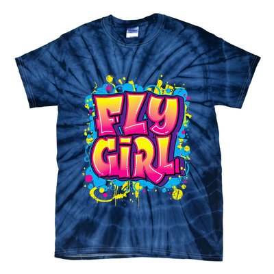 Fly Girl Hip Hop 80s 90s Dance Bgirl Urban Graffiti Style Tie-Dye T-Shirt