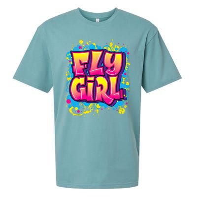 Fly Girl Hip Hop 80s 90s Dance Bgirl Urban Graffiti Style Sueded Cloud Jersey T-Shirt