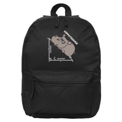 Funny Geometry Hypotenuse Math Mathematics Teacher 16 in Basic Backpack