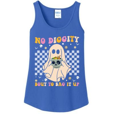 Funny Ghost Halloween Design No Diggity Bout To Bag It Up Cute Gift Ladies Essential Tank