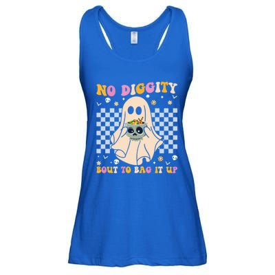 Funny Ghost Halloween Design No Diggity Bout To Bag It Up Cute Gift Ladies Essential Flowy Tank