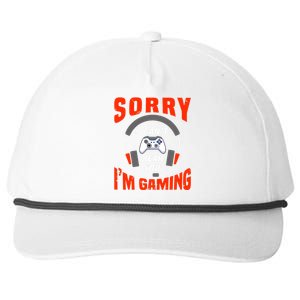 Funny Gamer Headset I Can't Hear You I'm Gaming Snapback Five-Panel Rope Hat