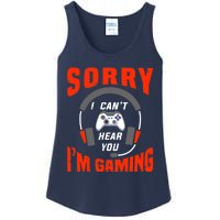 Funny Gamer Headset I Can't Hear You I'm Gaming Ladies Essential Tank