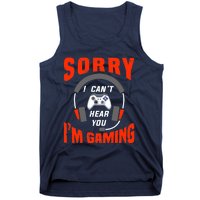 Funny Gamer Headset I Can't Hear You I'm Gaming Tank Top