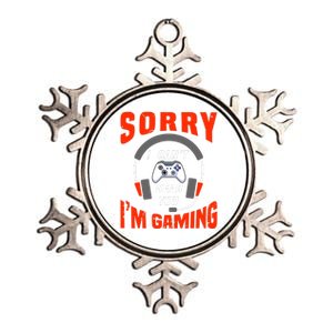 Funny Gamer Headset I Can't Hear You I'm Gaming Metallic Star Ornament