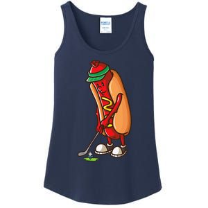 Funny Golfing Hot Dog Golf Gifts For Golfer Ladies Essential Tank