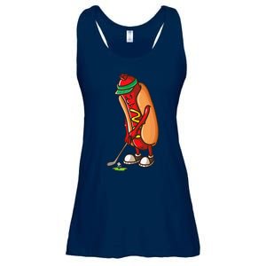 Funny Golfing Hot Dog Golf Gifts For Golfer Ladies Essential Flowy Tank