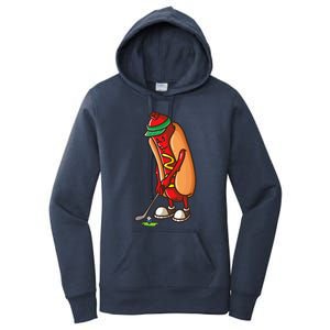 Funny Golfing Hot Dog Golf Gifts For Golfer Women's Pullover Hoodie