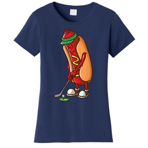 Funny Golfing Hot Dog Golf Gifts For Golfer Women's T-Shirt