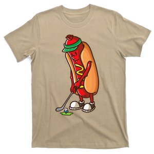 Funny Golfing Hot Dog Golf Gifts For Golfer T-Shirt