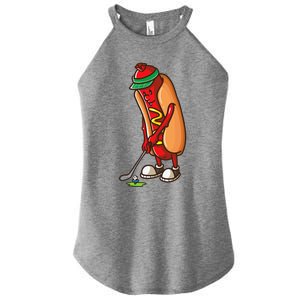 Funny Golfing Hot Dog Golf Gifts For Golfer Women's Perfect Tri Rocker Tank