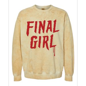 Final Girl Horror Movie Inspired Colorblast Crewneck Sweatshirt