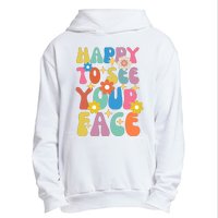 Funny Groovy Happy To See Your Face Teachers Students First Day Of School Urban Pullover Hoodie