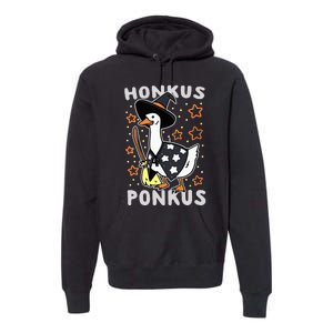 Funny Goose Halloween Witch Honkus Ponkus Premium Hoodie