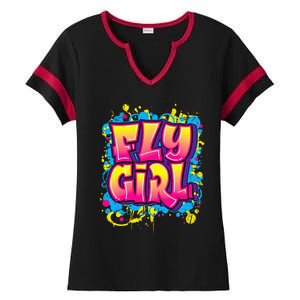 Fly Girl Hip Hop 80s 90s Dance Bgirl Urban Graffiti Style Ladies Halftime Notch Neck Tee