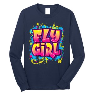 Fly Girl Hip Hop 80s 90s Dance Bgirl Urban Graffiti Style Long Sleeve Shirt