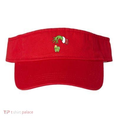 Funny Grinchmas Hand Christmas Lights Tooth Dental Dentist Visor