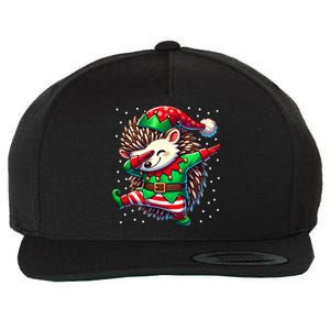 Funny Gift Hedgehog Lover Christmas Hedgehog Elf Wool Snapback Cap