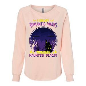 Funny Ghost Hunting Romantic Walk Paranormal Halloween Womens California Wash Sweatshirt