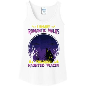 Funny Ghost Hunting Romantic Walk Paranormal Halloween Ladies Essential Tank