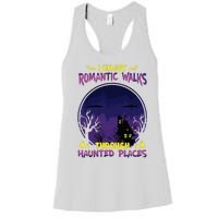 Funny Ghost Hunting Romantic Walk Paranormal Halloween Women's Racerback Tank