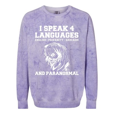 Funny Ghost Hunting Sarcastic Paranormal Ghost Hunter Colorblast Crewneck Sweatshirt