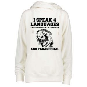 Funny Ghost Hunting Sarcastic Paranormal Ghost Hunter Womens Funnel Neck Pullover Hood