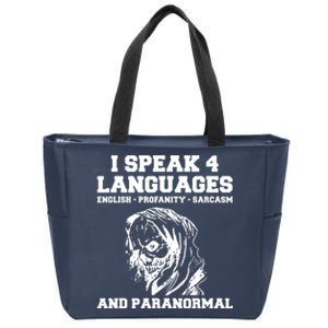 Funny Ghost Hunting Sarcastic Paranormal Ghost Hunter Zip Tote Bag