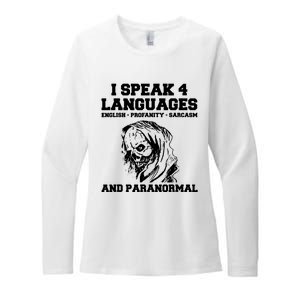 Funny Ghost Hunting Sarcastic Paranormal Ghost Hunter Womens CVC Long Sleeve Shirt