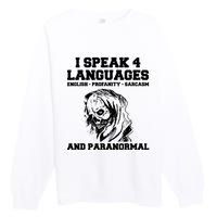 Funny Ghost Hunting Sarcastic Paranormal Ghost Hunter Premium Crewneck Sweatshirt