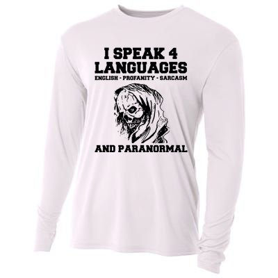 Funny Ghost Hunting Sarcastic Paranormal Ghost Hunter Cooling Performance Long Sleeve Crew