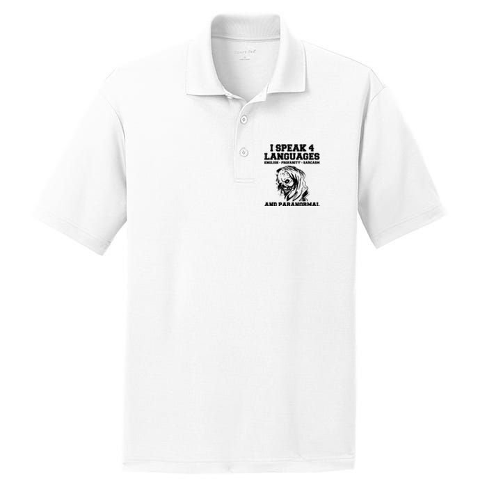 Funny Ghost Hunting Sarcastic Paranormal Ghost Hunter PosiCharge RacerMesh Polo