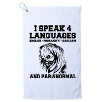 Funny Ghost Hunting Sarcastic Paranormal Ghost Hunter Platinum Collection Golf Towel