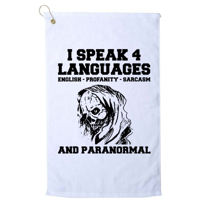 Funny Ghost Hunting Sarcastic Paranormal Ghost Hunter Platinum Collection Golf Towel