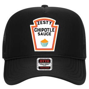 Funny Group Halloween Costume Chipotle Sauce Group Condiment High Crown Mesh Back Trucker Hat