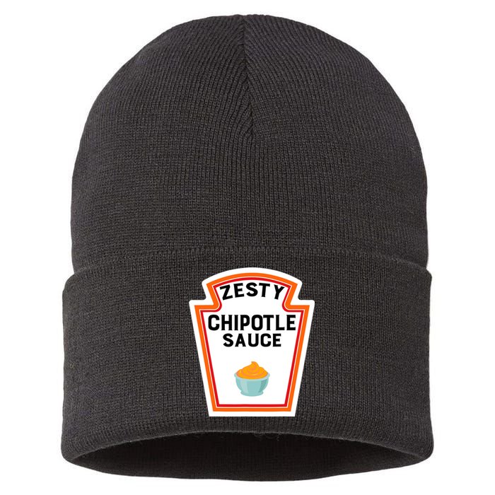 Funny Group Halloween Costume Chipotle Sauce Group Condiment Sustainable Knit Beanie